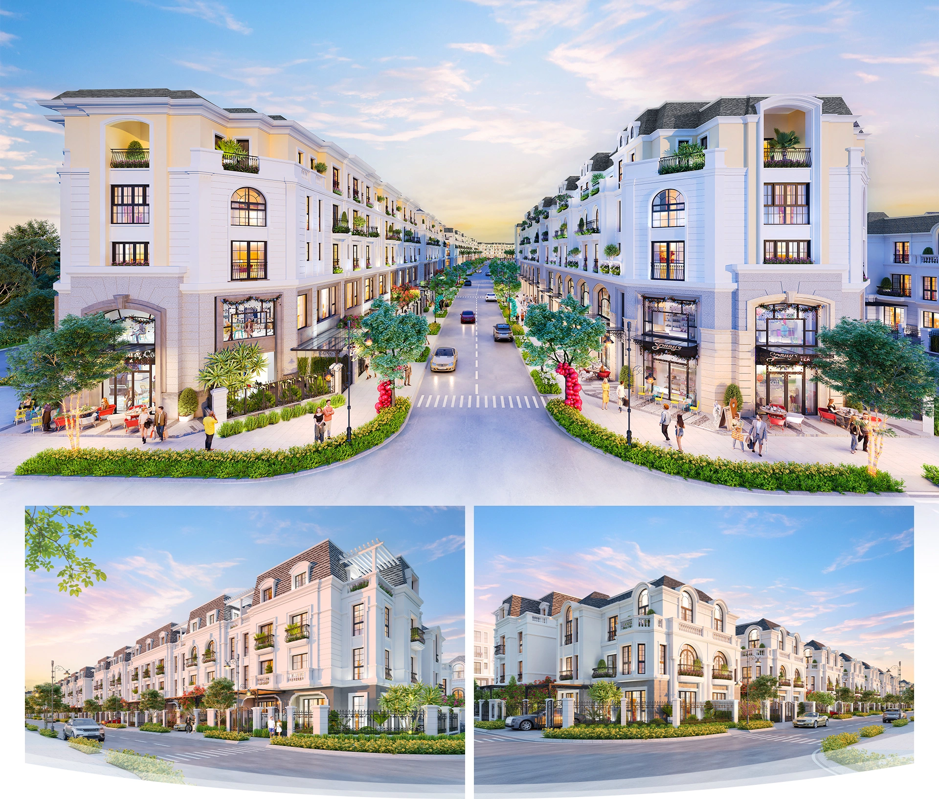 Phu My Hung Bac Tien 9 Hình phối cảnh 3D một số khu phố tại phân khu Hồng Phát.