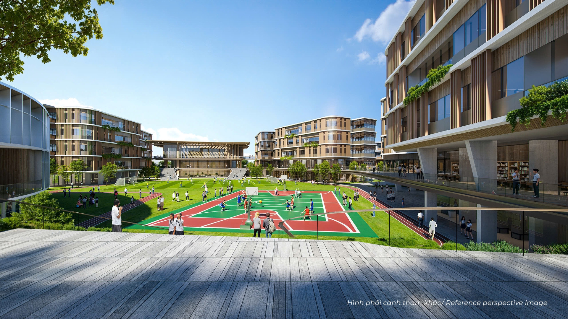 Phối cảnh trường học tại Hồng Hạc City sẽ được triển khai trong thời gian tới