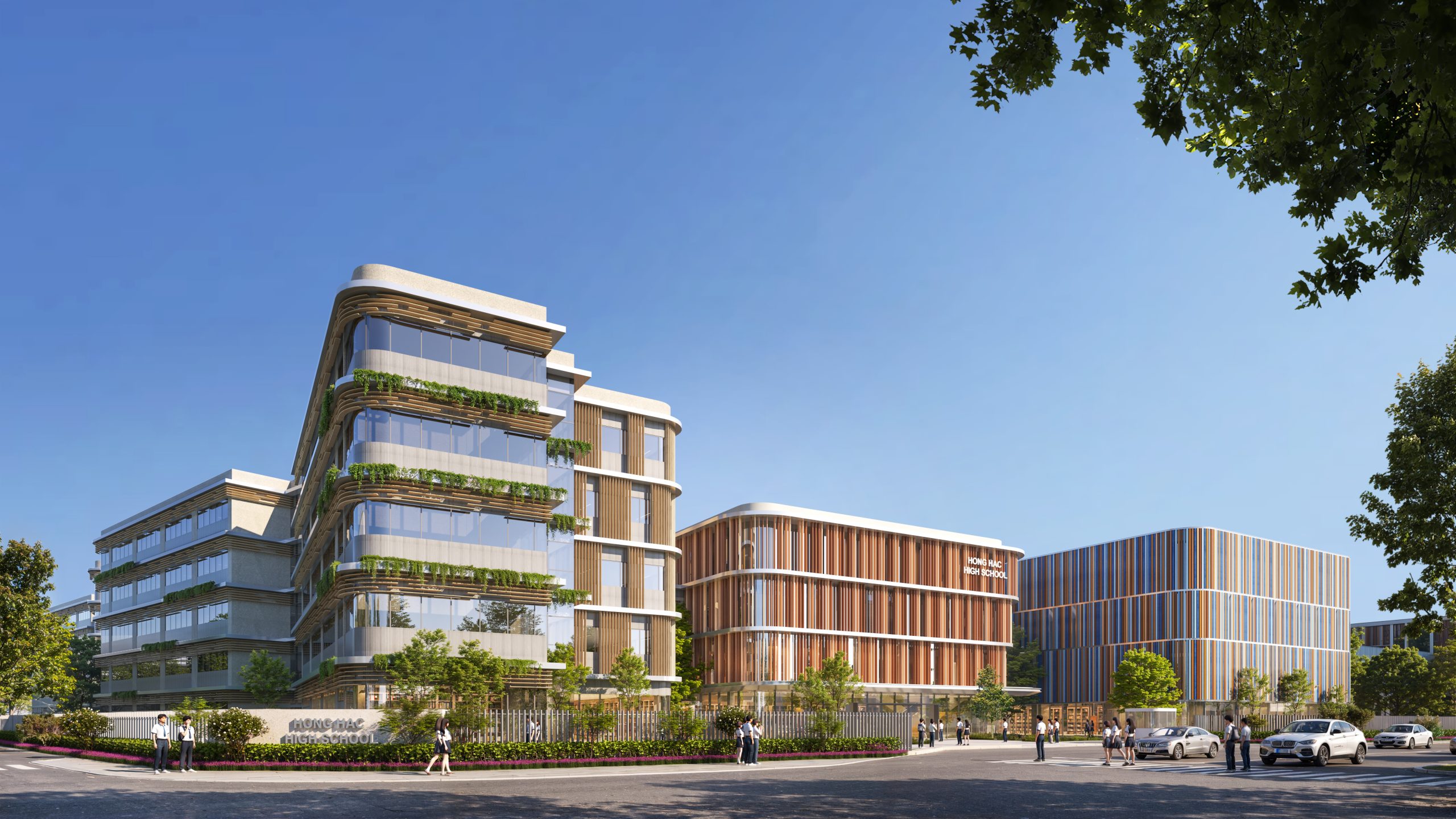 An artist's impression of the education facility at Hong Hac City.