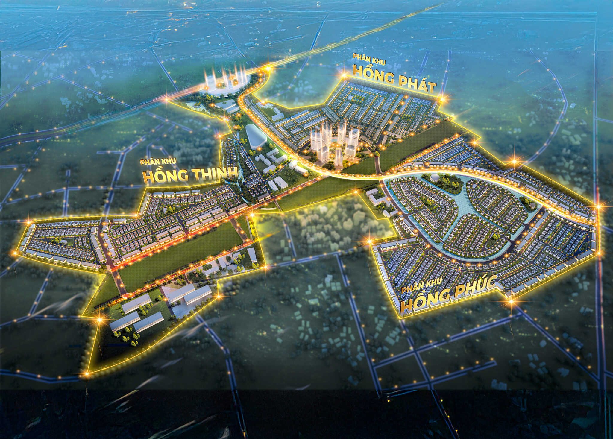 Hồng Hạc City được quy hoạch với mật độ xây dựng khoảng 27,9%, ưu tiên không gian xanh và hạ tầng xã hội. Điểm nhấn của dự án là trục không gian mở 17 ha theo hướng Đông – Tây và dải mặt nước trải dài theo trục Bắc – Nam.